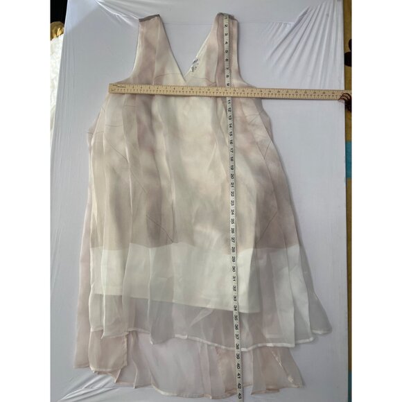 MAKING THE CUT Layered Sleeveless V-Neck Dress With Flowing Hemline Size M - Picture 7 of 10